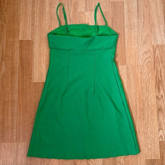 URBAN OUTFITTERS UO SILENCE + NOISE Audrey Green A-Line Mini Slip Dress - Picture 3 of 7